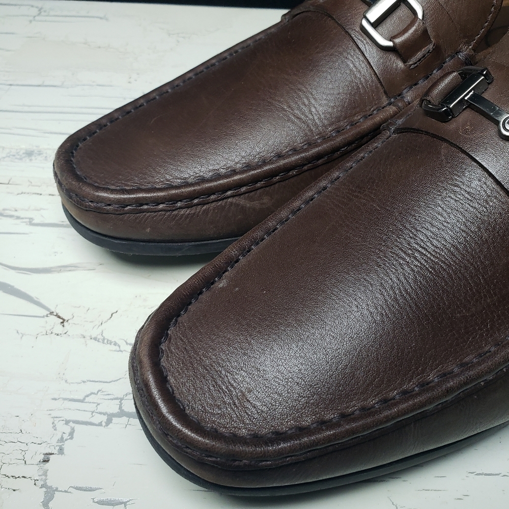 Peter Millar Crown Leather Horse-Bit Loafers (style ME0F51) - Men's size 10 M - Picture 10 of 13
